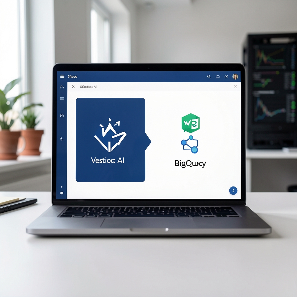 Google Cloud Platform konzolja nyitva MLOps pipeline beállítással, Vertex AI és BigQuery ikonokkal